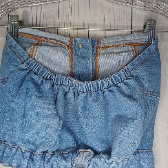 Denim Button-up Bustier - Picture 6 of 7
